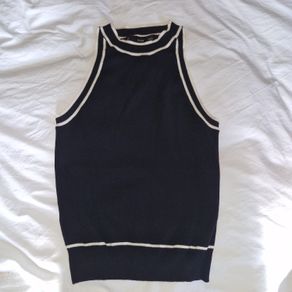 Mango Black & Cream Top