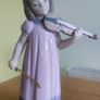 NAO by Lladro 1034 Girl with Violin Vintage Porcelain Figurine - MINT CONDITION Image 5