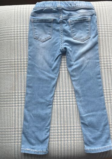 H&M girls denim jeggings light wash aged 2-3 EUC