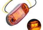 12V-24V Amber 2 LED Side Marker Light Blinker For Truck Trailer Tractor Van Waterproof