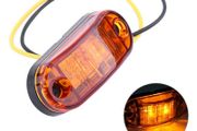 12V-24V Amber 2 LED Side Marker Light Blinker For Truck Trailer Tractor Van Waterproof