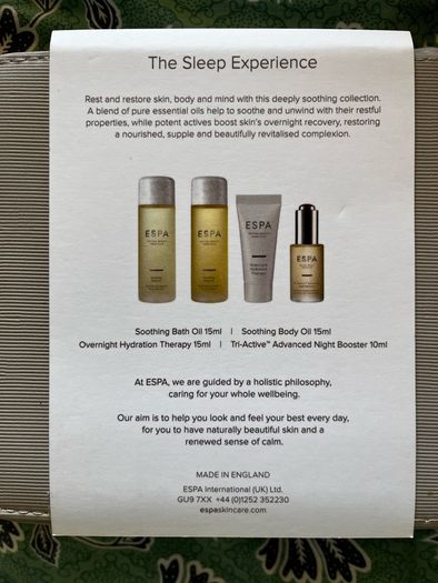 ESpa Sleep Experience