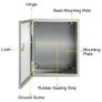 NEMA Steel Enclosure, 25x20x15 cm NEMA 4X Steel Electrical Box, IP66 Waterproof & Dustproof Image 4