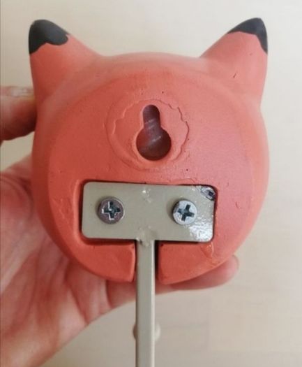 Ceramic hand painted fox wall hook