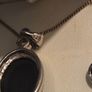 925 Sterling Silver Black Onyx Stone Necklace and Earrings Image 4