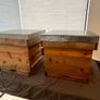 2 x Cedar National Beehives  - one brood box, 1 super box, mesh base with overwinter polycarbonate cover, queen excluder Image 4