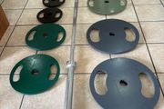 20kg Olympic Barbell + 100kg Olympic Steel Weight Plates!!