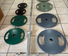 20kg Olympic Barbell + 100kg Olympic Steel Weight Plates!!