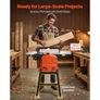 Benchtop Planer and Jointer Combo, 254 mm, 2.4 HP 8000 RPM Bench Top Wood Jointer with Stand, 2-Blade Straight Cutterhead, Cast Aluminum Table, 0-3 mm Adjustable Depth, for Woodworking DIY Image 3
