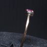 Antique Professionally Tested 14ct Gold Pink Gemstone Ring Size 52.5 Image 4