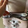 Brand New Michael Kors Jet Set Medium Backpack Light Pink Leather with Gold Chain Image 3