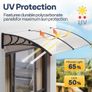 Large Window Door Awning Canopy,Transparent 300x100cm Image 4