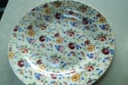 Chintz floral pattern cake plate new
