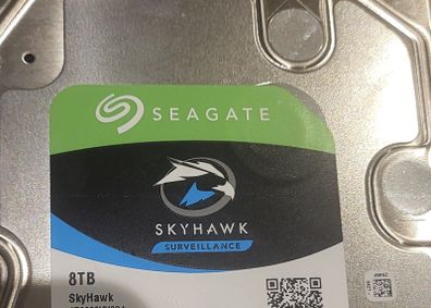 Seagate SkyHawk 8TB 3.5" SATA Hard Drive.