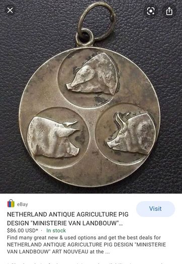 Bronze  Antique Medal