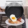 Academy Non Stick Pots and Pans Set, Detachable Handle Induction Hob Pans Set,10 Piece Black Granite Cookware Set with Removable Handle Stackable RV Camp Cookware Image 6