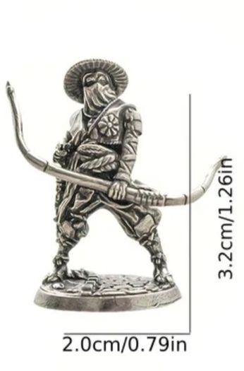 Miniature brass samurai figures ( 4 )