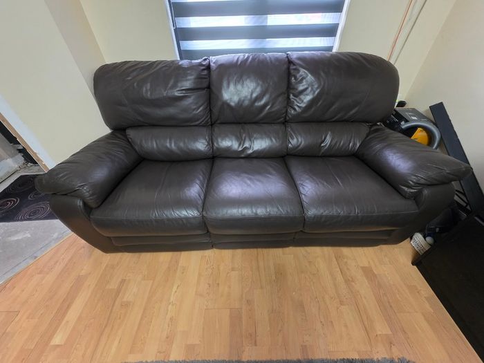 Leather sofa recliner 3 seater