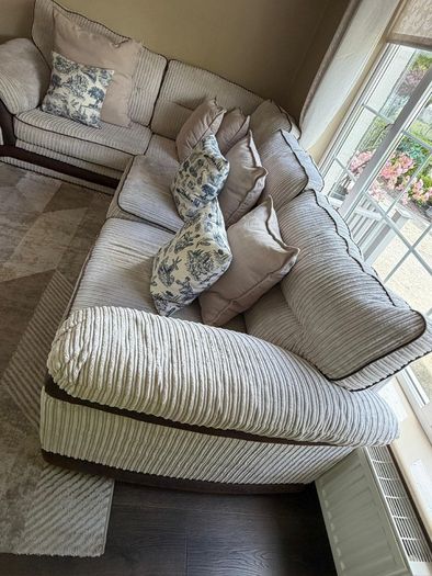 Fabulous L shape couch with matching armchair