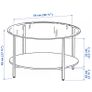 Black round coffee table Image 4