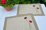 Pair of Linen Placemats/Tray Cloths