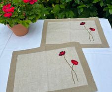 Pair of Linen Placemats/Tray Cloths