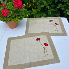 Pair of Linen Placemats/Tray Cloths