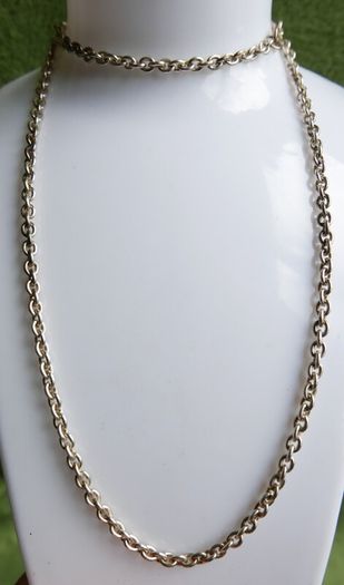 Vintage Sterling Silver 925 Cable Chain Link Necklace Length 24" - 23,07g