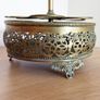 Antique Brass Art Nouveau cruet set caddy  Rare Image 3