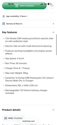 Electronic motorbike / no charger