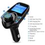 FM Transmitter, Bluetooth FM Transmitter Radio Adapter Car Kit with 5V 2.1A USB Car Charger MP3 Player Support TF Card USB Flash Drive, Aux Output and Input - Black Image 4
