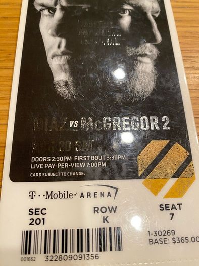 ufc mcgregor vs diaz ticket