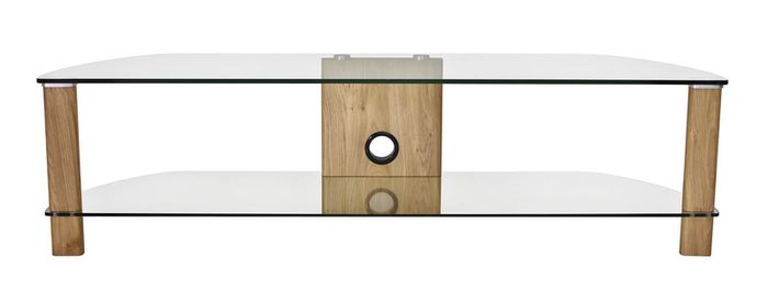 Alphason Century 1500 Tv Stand - Walnut & Clear Glass | Adce1500-wal
