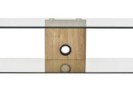 main image for ad Alphason Century 1500 Tv Stand - Walnut &amp; Clear Glass | Adce1500-wal