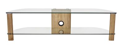 Alphason Century 1500 Tv Stand - Walnut & Clear Glass | Adce1500-wal