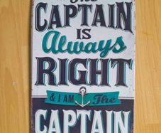 metal boating sign free postage
