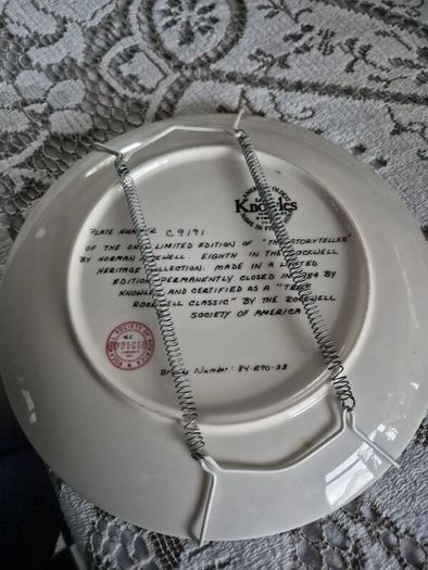 Vintage Norman Rockwell The storyteller ceramic plate 1984