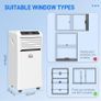 10000 BTU Air Conditioning Unit, 3-in-1 Portable Air Conditioner, Dehumidifier, Cooling Fan with Remote Control, Digital Display, 2 Speeds, 24H Timer, Window Venting Kit, 18m Image 4