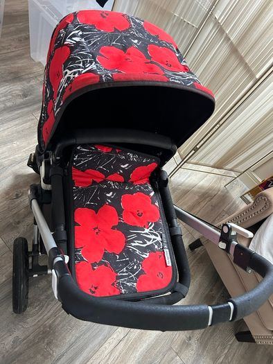 Limited Edition Bugaboo Cameleon Pram / Buggy / Stroller Set with Andy Warhol Cover