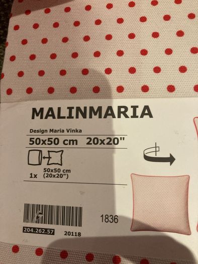 IKEA Malinmaria 50 cm by 50'cm Orange Polka Dot Cushion covers ( 2 ) - Brand new