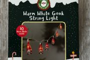 Christmas Santas Savers 10 LED Warm White Gonk String Light