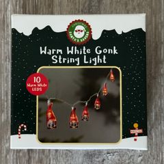 Christmas Santas Savers 10 LED Warm White Gonk String Light