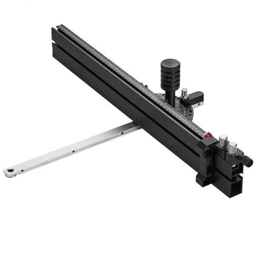 Precision Miter Gauge, Standard Slot 19 x 9.5 mm, Aluminum Alloy Table Saw Miter Gauge with 61 cm Grating 15 Angle Stops Adjustable Spring