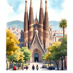 Barcelona Wall Art Print, Travel Art Poster