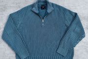 Abercrombie &amp; Fitch Blue Oversized Quarter-Zip Sweater