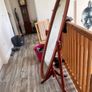 long mirror tilt-able teak wood mirror , free standing Image 2