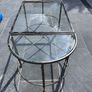 Coffee table Vintage-Style Indoor Metal & Glass Table 3 Piece Design Image 2