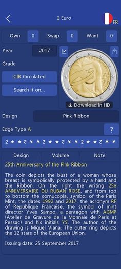 2 euro France 2017: Cancer