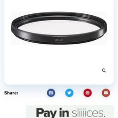 Sigma 82mm WR UV Circular FIlter new