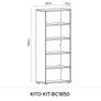 NEW White Open Bookcase Desk High (1850mm) - 5 Levels Image 2